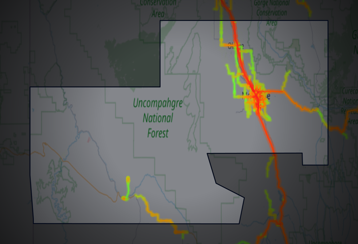 Traffic map of Montrose, Colorado
