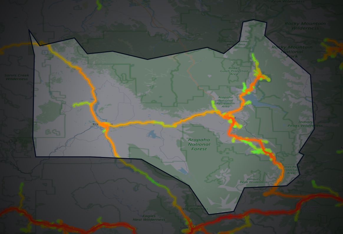 Traffic map of Grand, Colorado