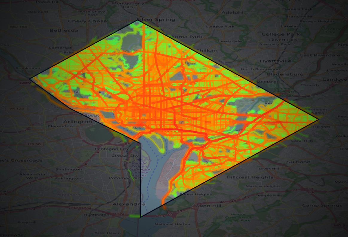 Traffic map of District of Columbia, District of Columbia