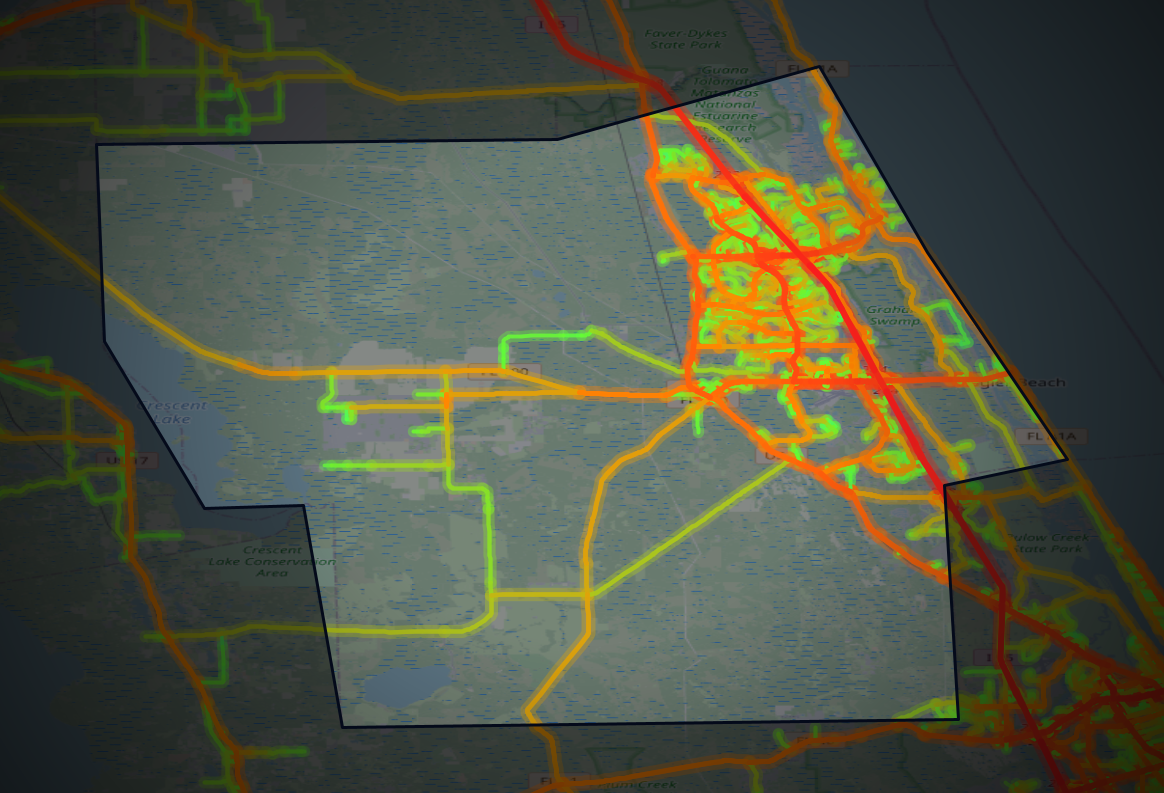 Traffic map of Flagler, Florida