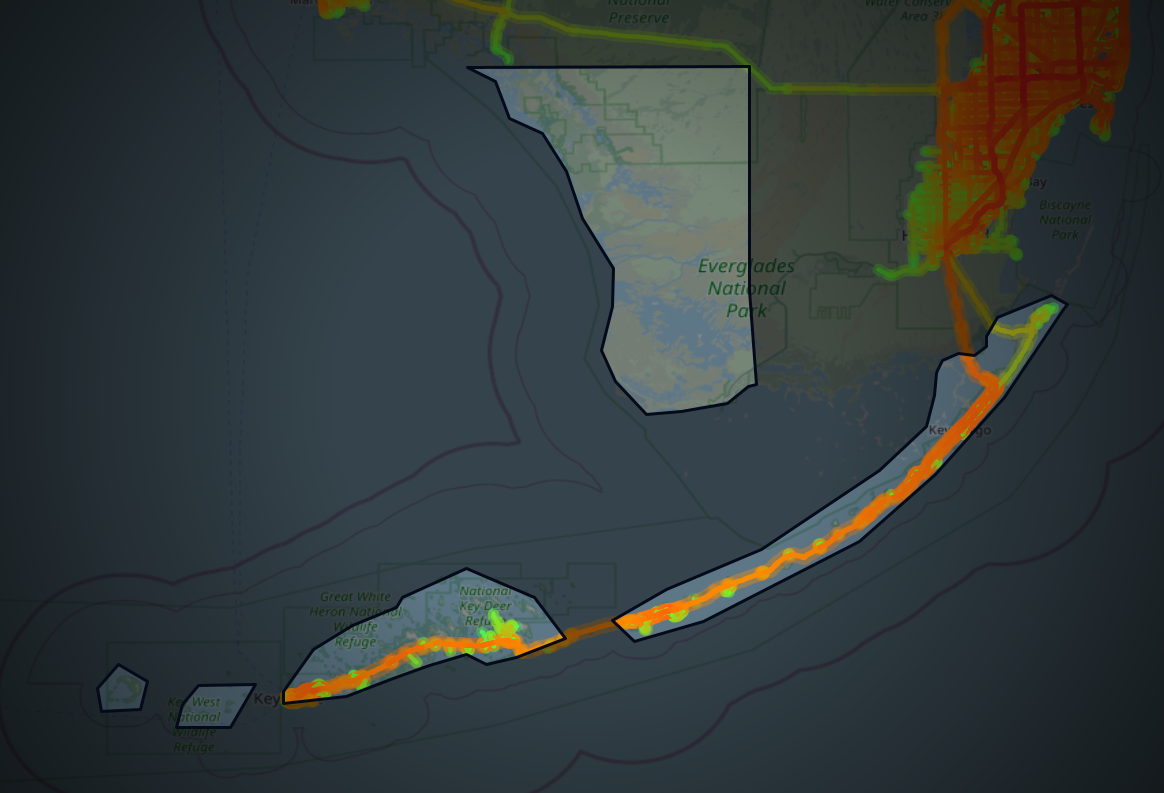 Traffic map of Monroe, Florida