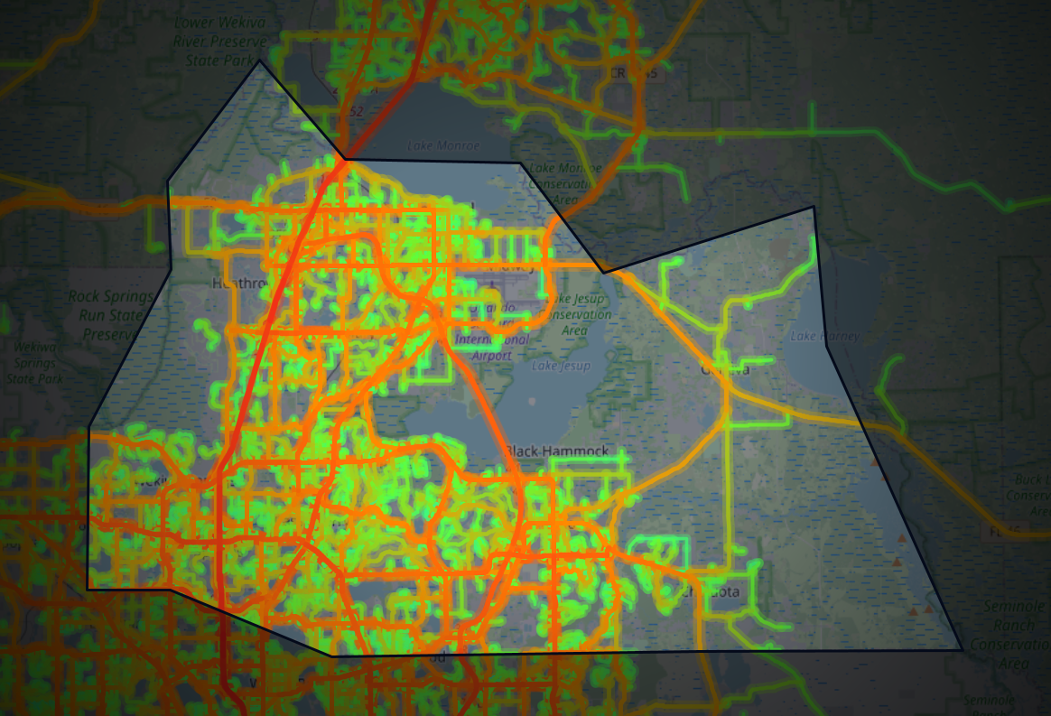Traffic map of Seminole, Florida