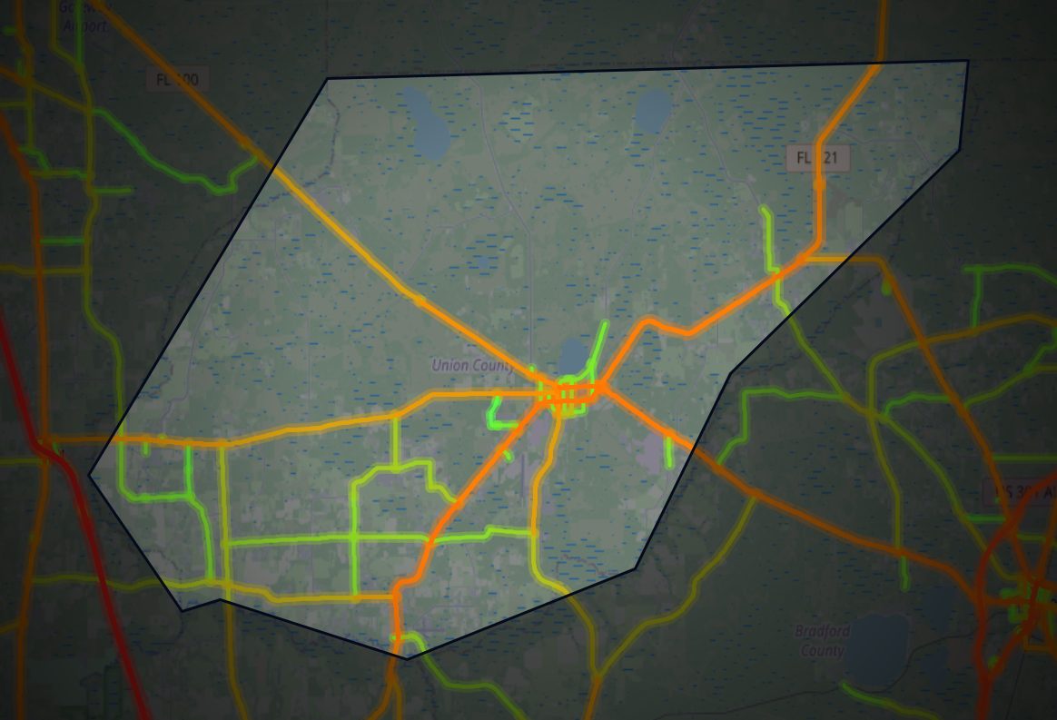 Traffic map of Union, Florida