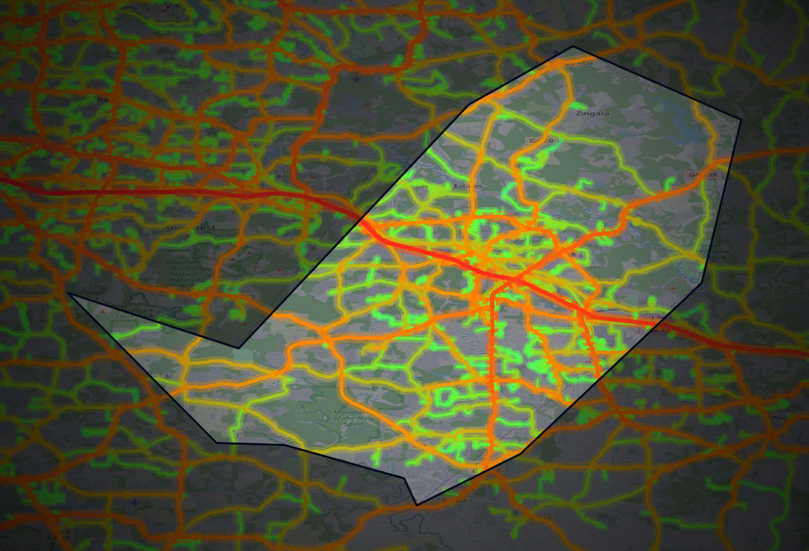 Traffic map of Rockdale, Georgia