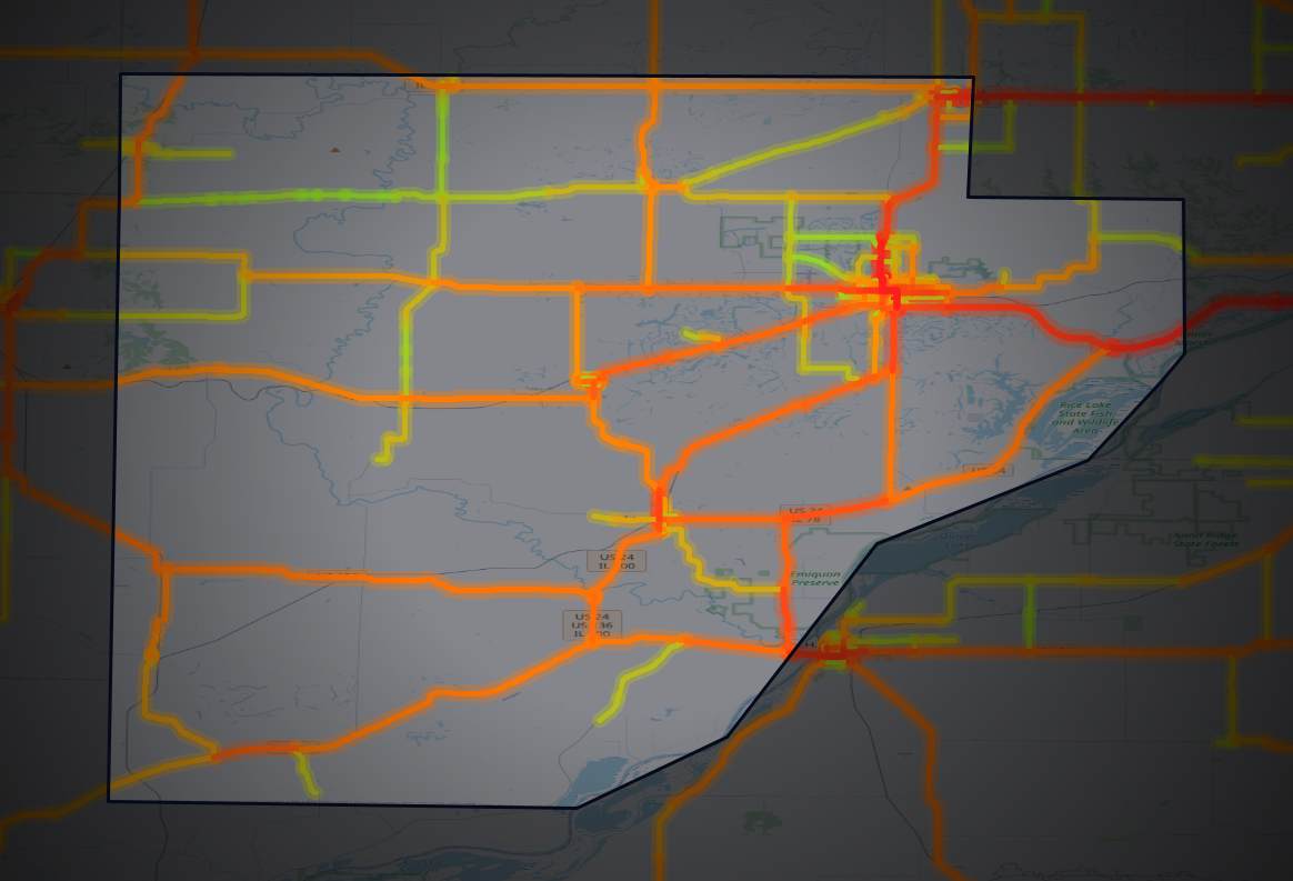 Traffic map of Fulton, Illinois