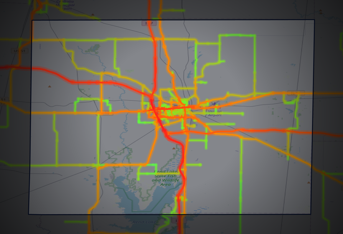 Traffic map of Jefferson, Illinois