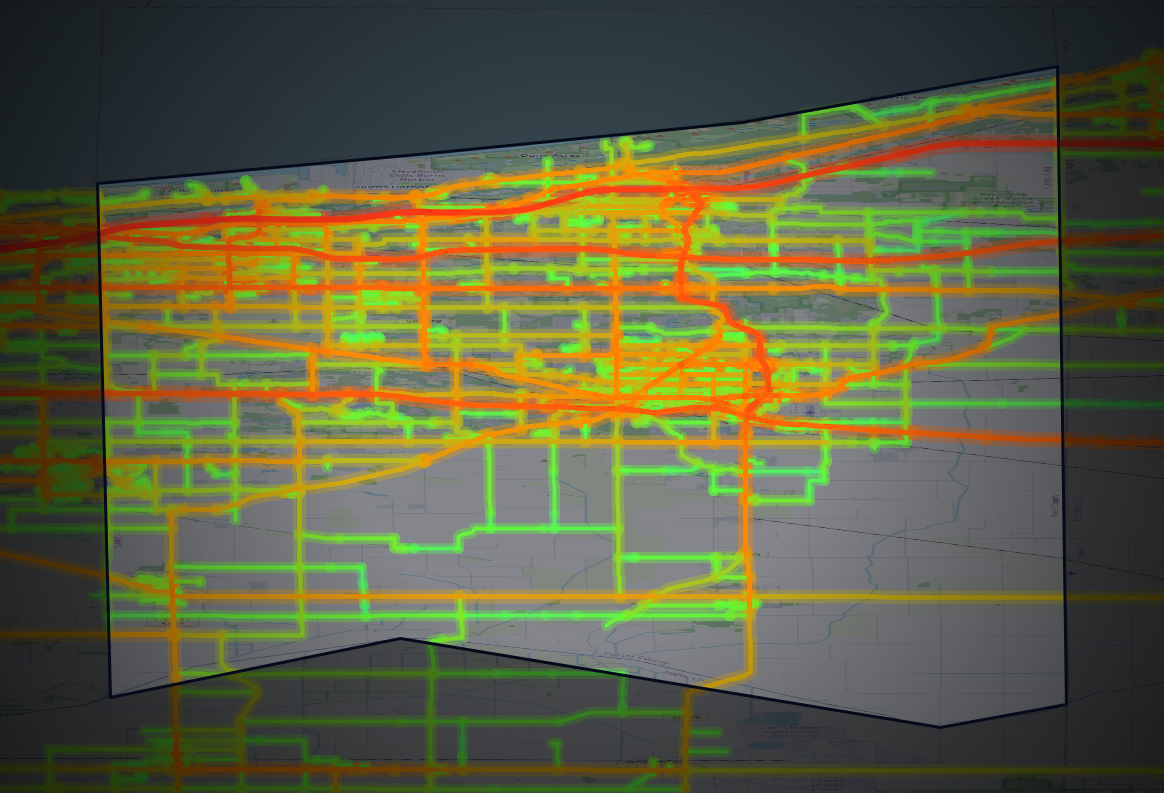 Traffic map of Porter, Indiana