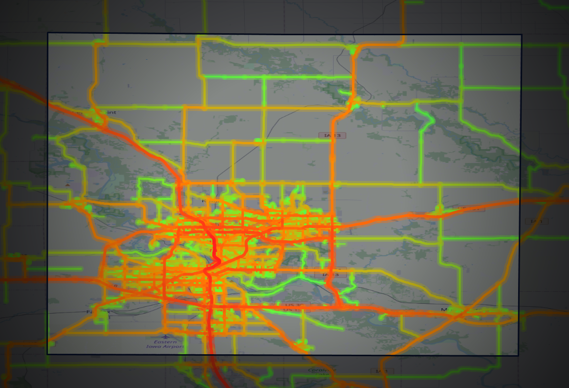 Traffic map of Linn, Iowa