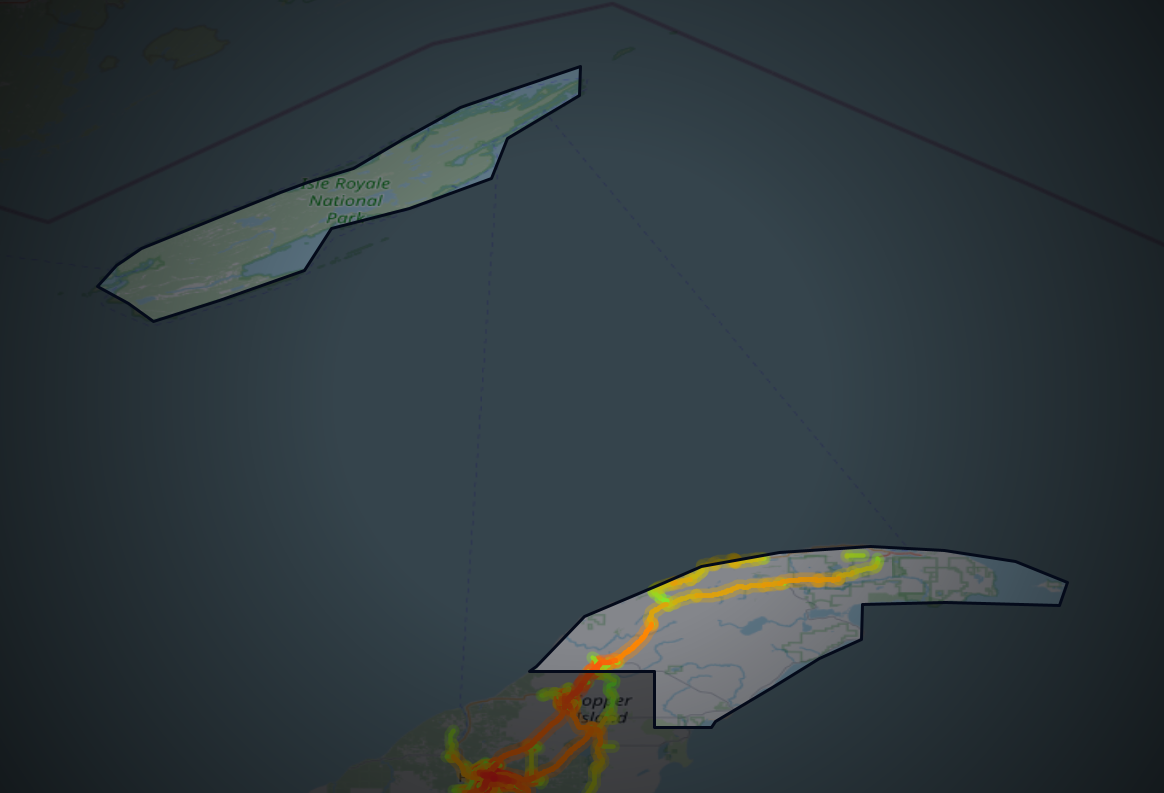 Traffic map of Keweenaw, Michigan