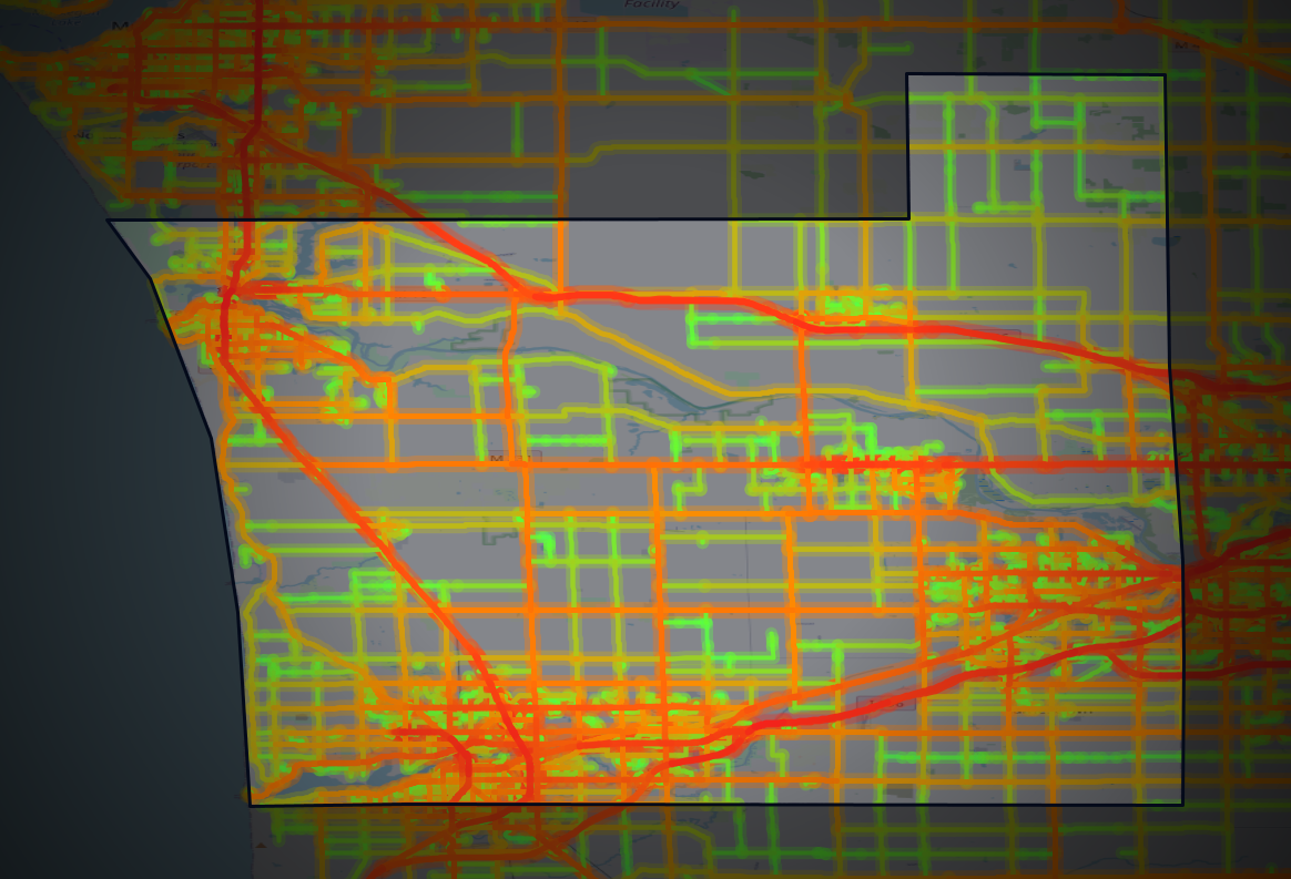 Traffic map of Ottawa, Michigan