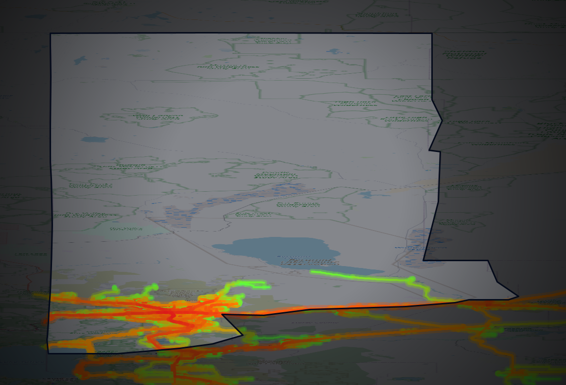 Traffic map of Washoe, Nevada