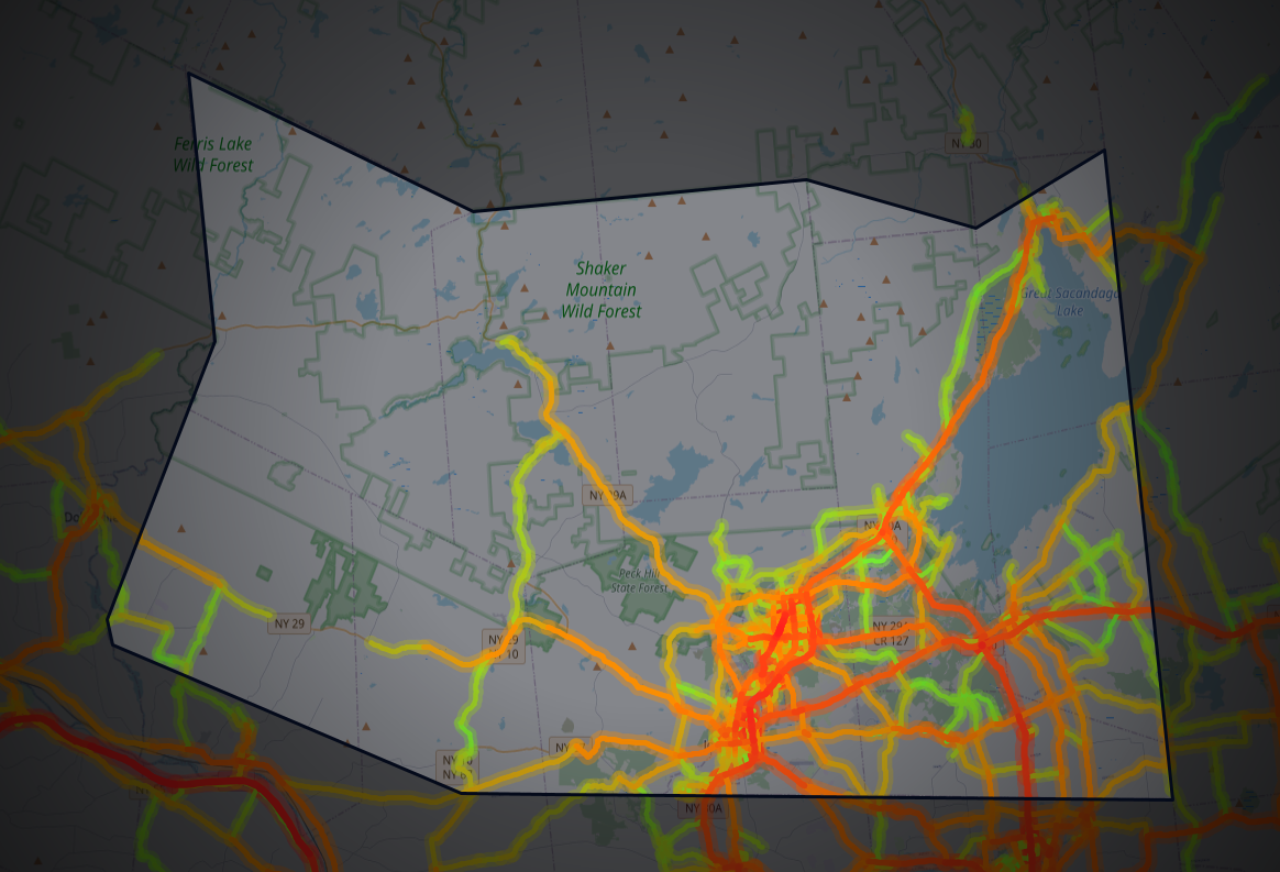 Traffic map of Fulton, New York