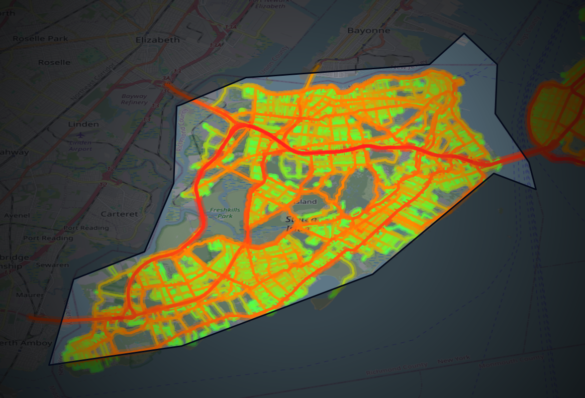Traffic map of Richmond, New York