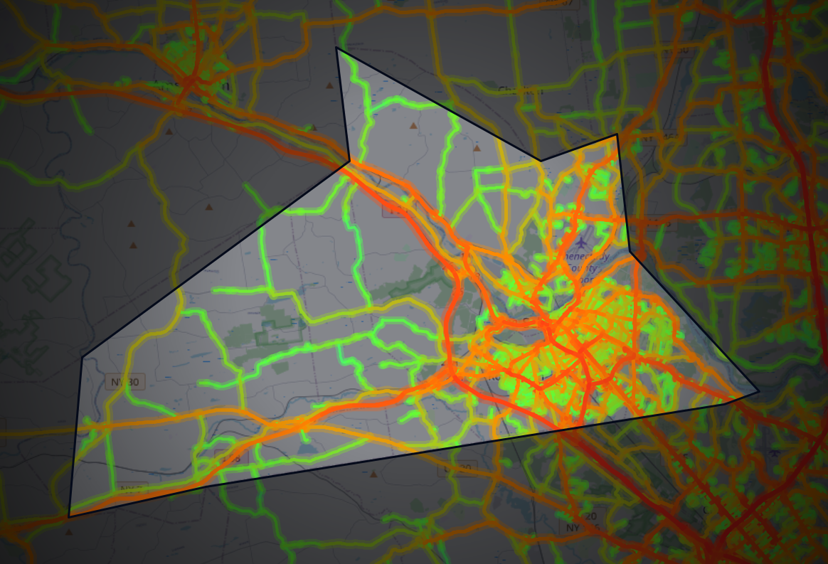 Traffic map of Schenectady, New York