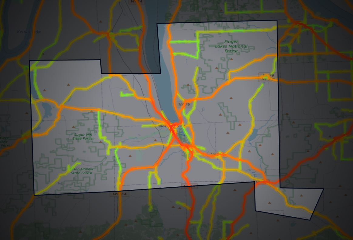 Traffic map of Schuyler, New York