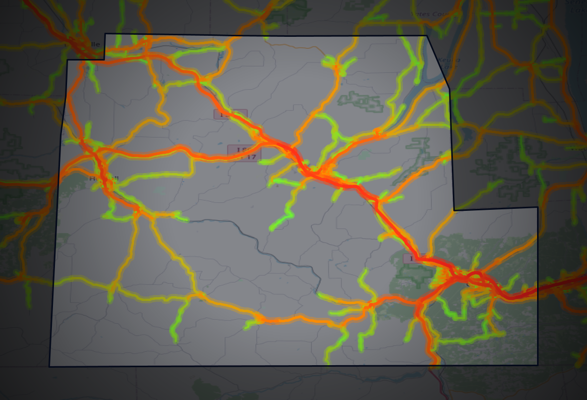 Traffic map of Steuben, New York