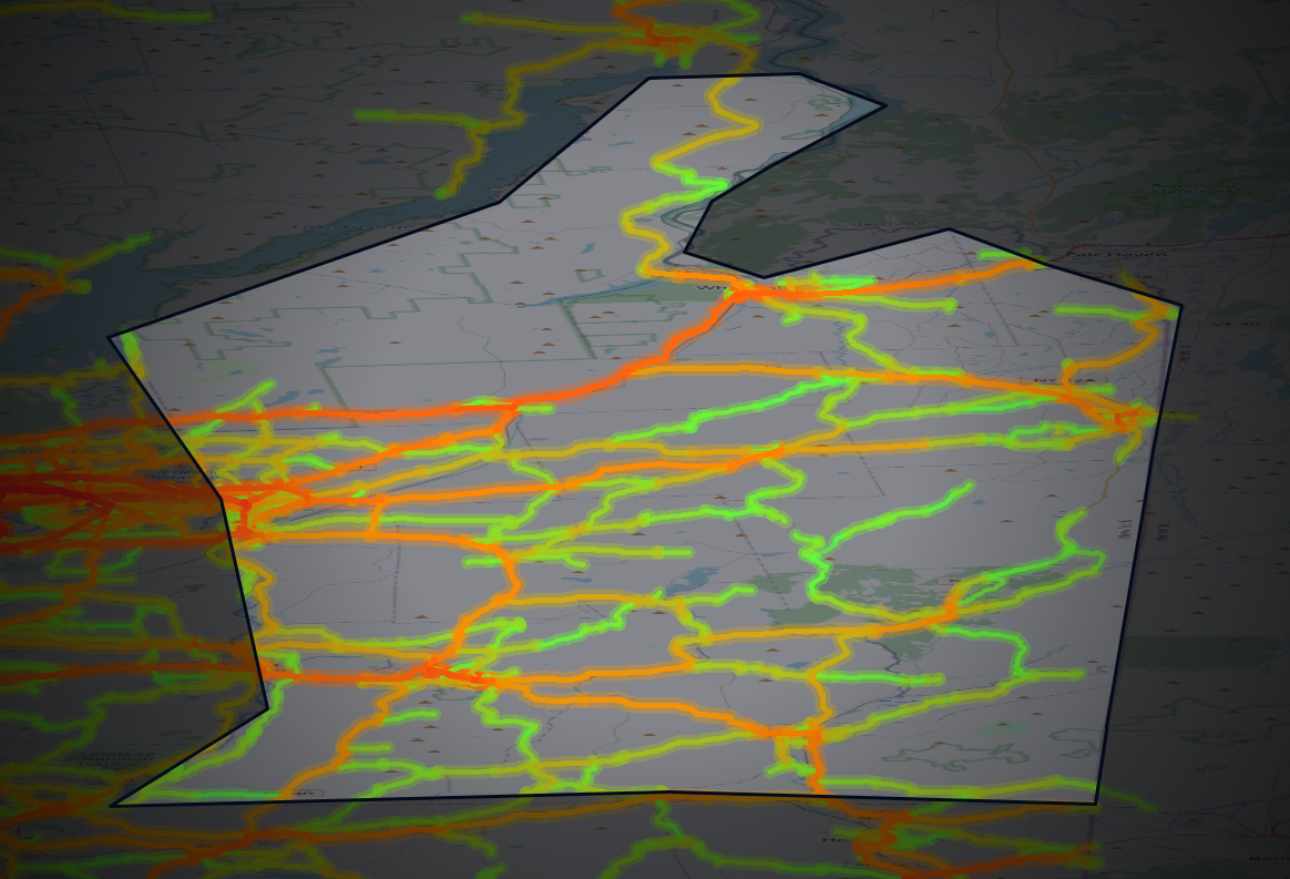 Traffic map of Washington, New York