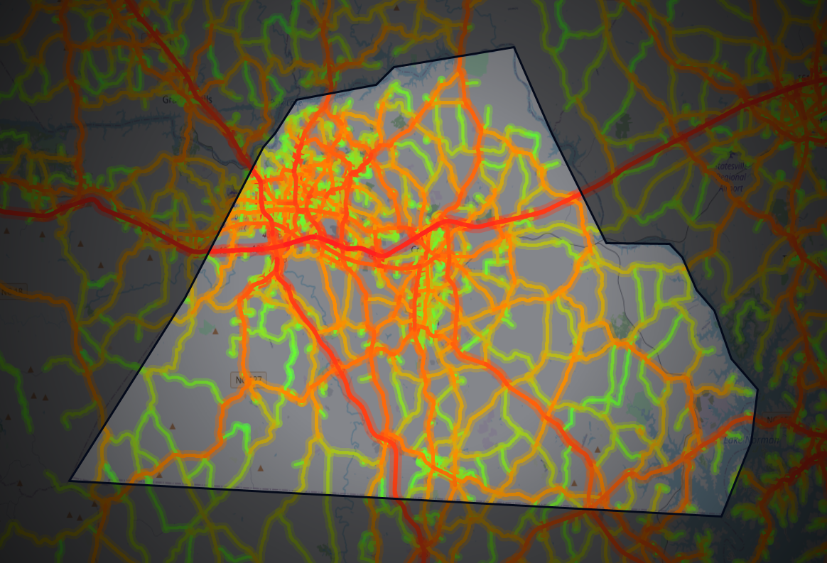 Traffic map of Catawba, North Carolina