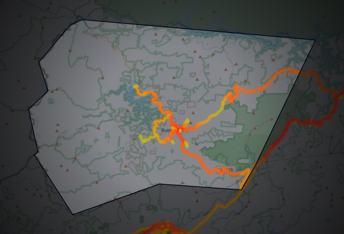 Traffic map of Graham, North Carolina