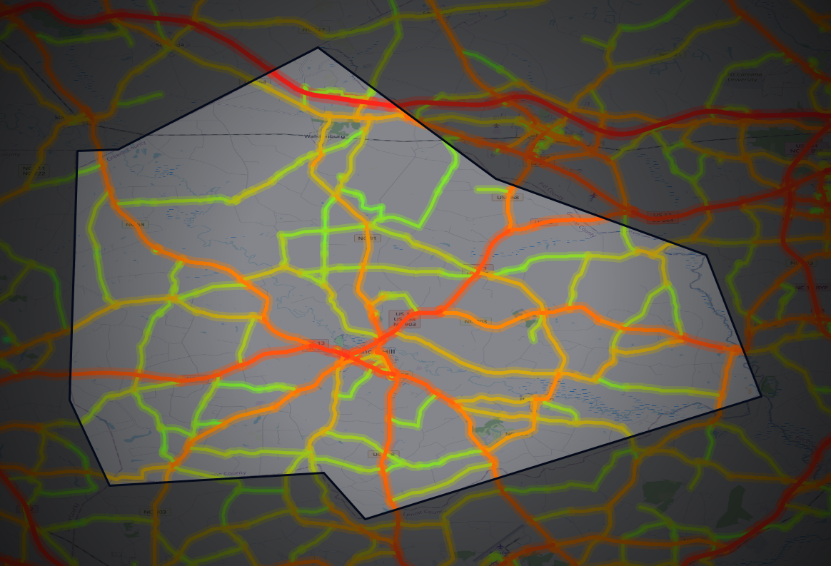 Traffic map of Greene, North Carolina