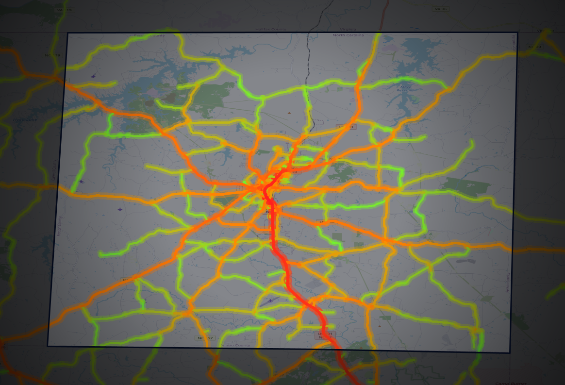 Traffic map of Person, North Carolina