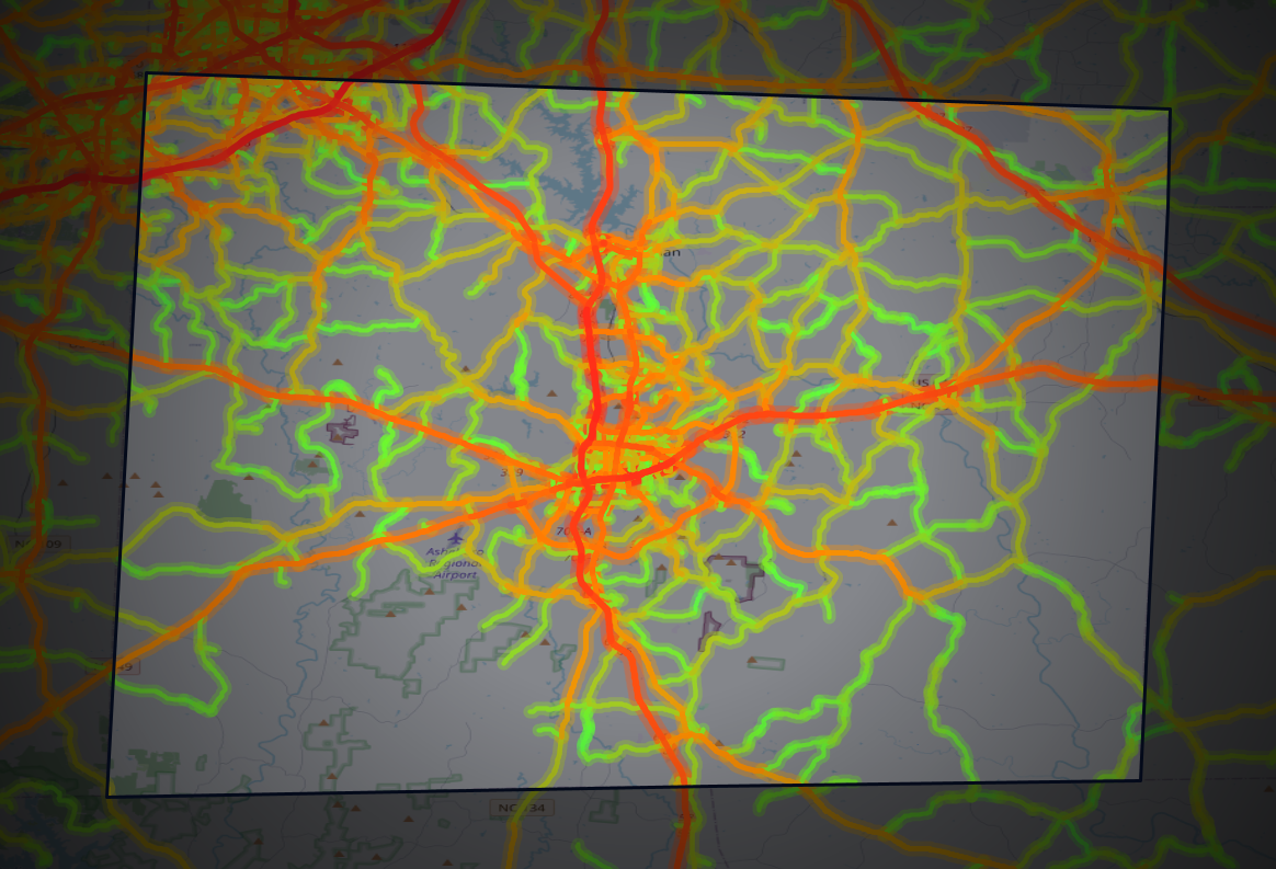 Traffic map of Randolph, North Carolina