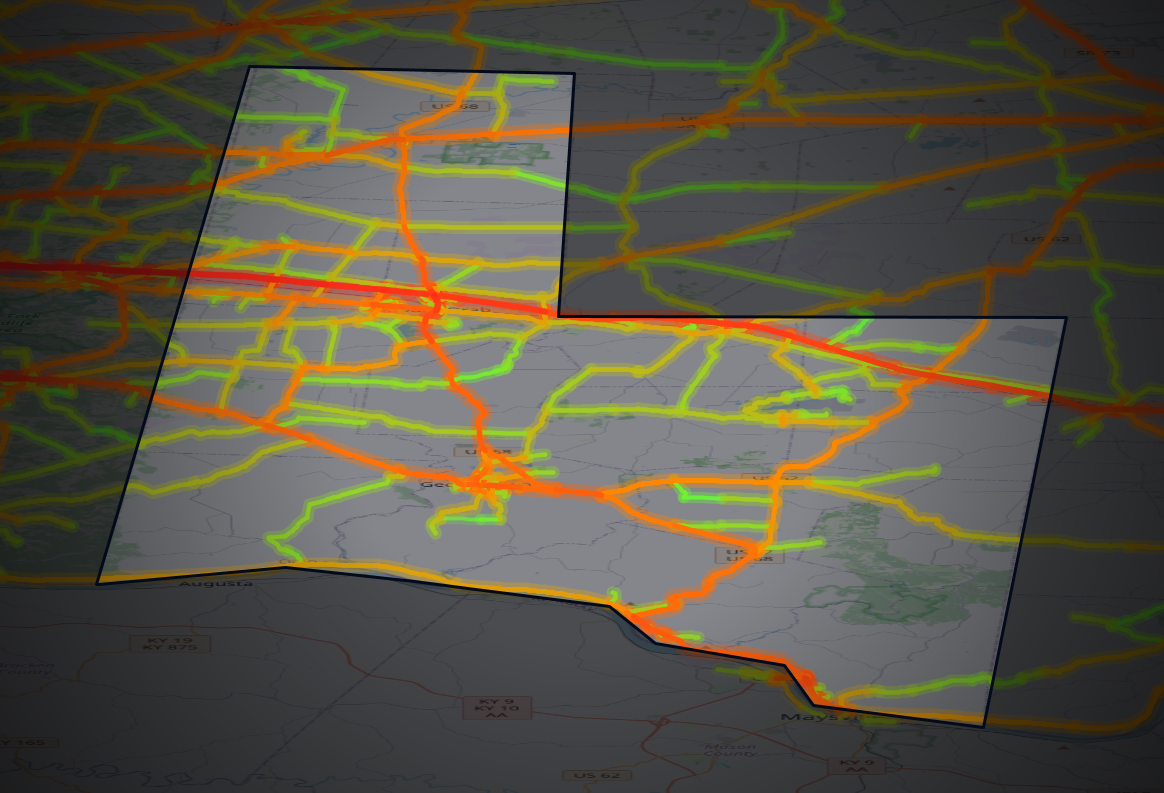 Traffic map of Brown, Ohio