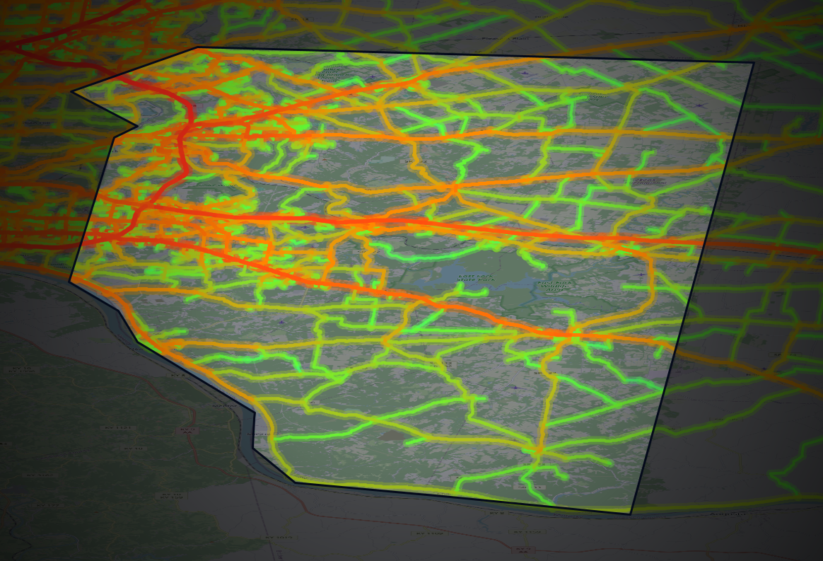 Traffic map of Clermont, Ohio
