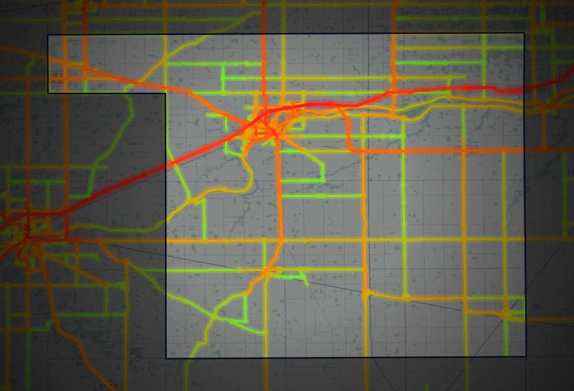 Traffic map of Henry, Ohio