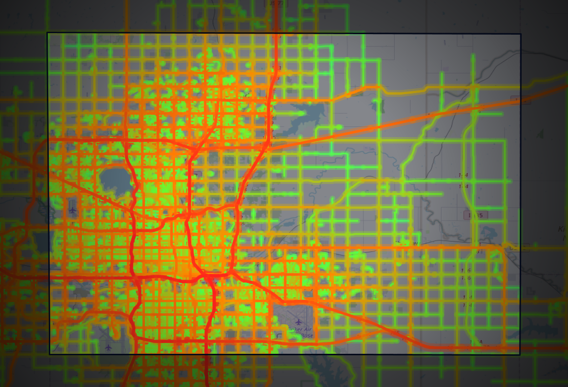 Traffic map of Oklahoma, Oklahoma