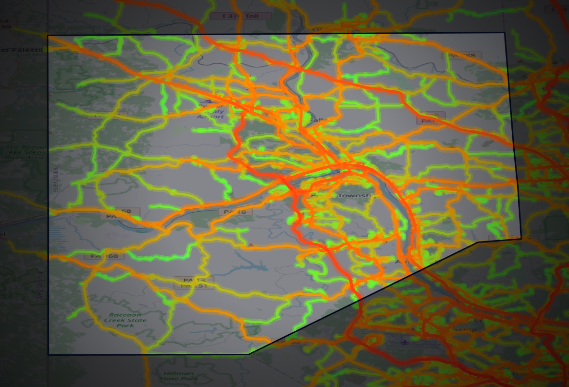 Traffic map of Beaver, Pennsylvania