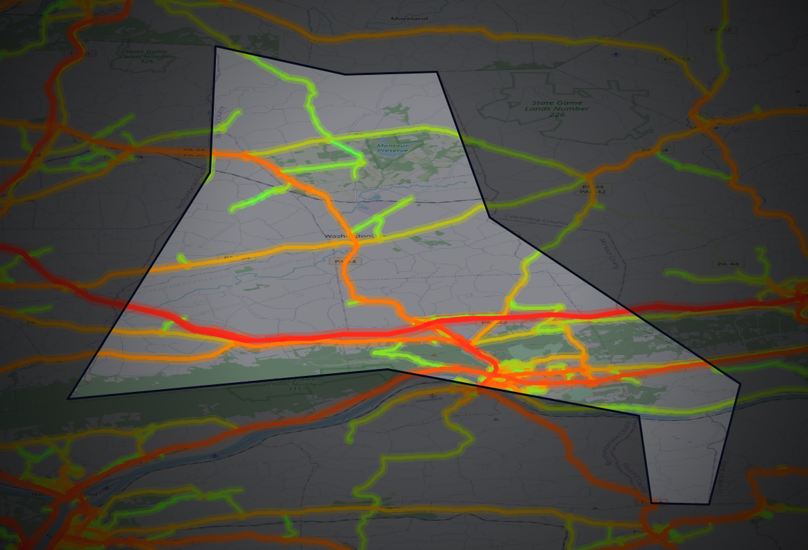 Traffic map of Montour, Pennsylvania