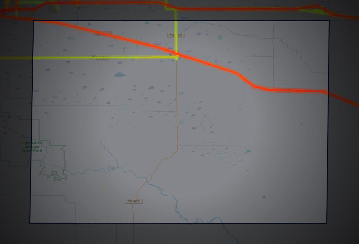 Traffic map of Armstrong, Texas