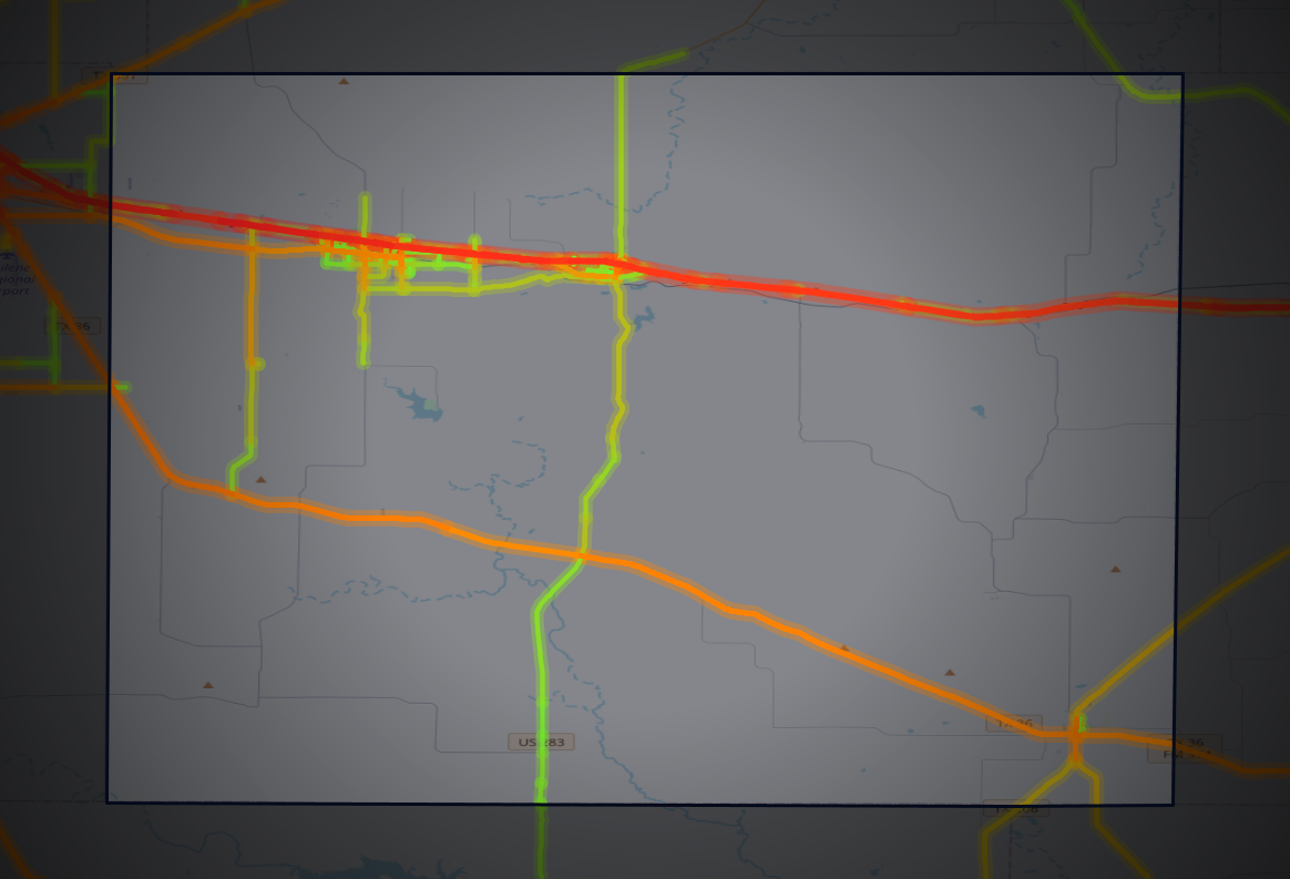 Traffic map of Callahan, Texas
