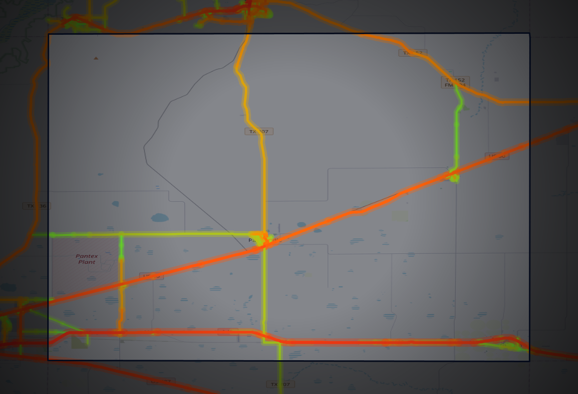 Traffic map of Carson, Texas