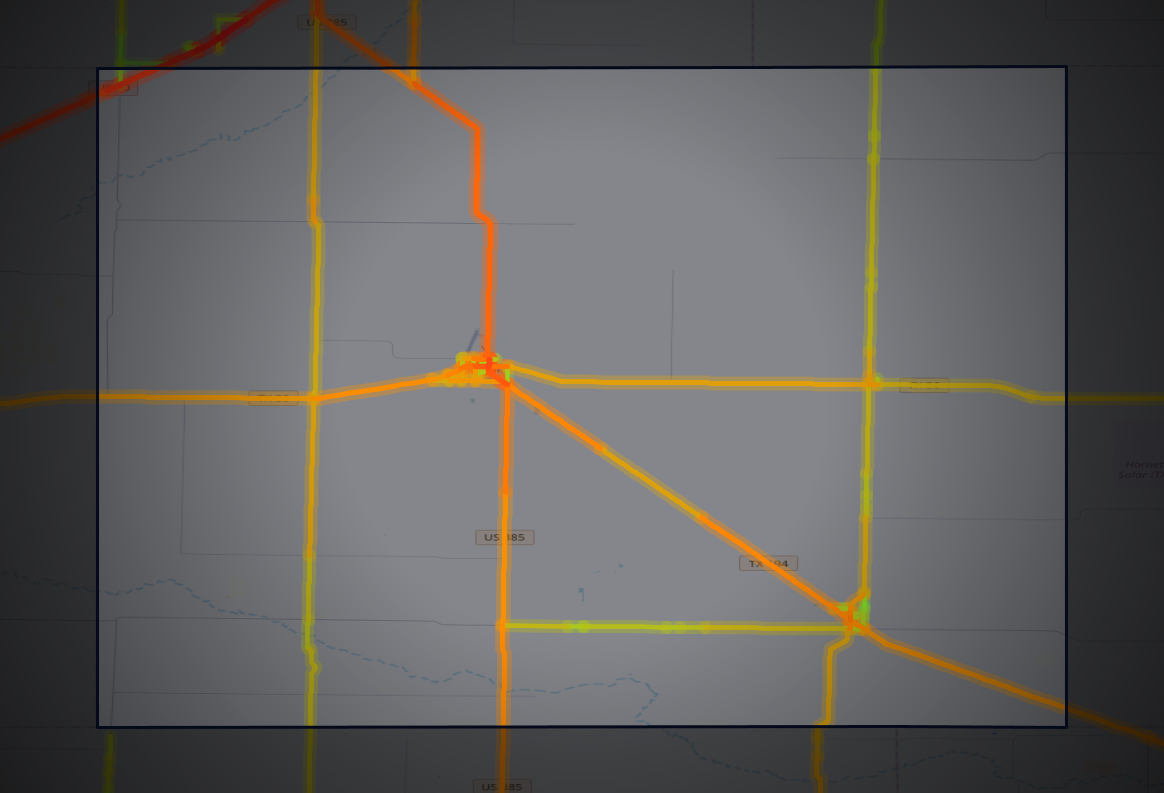 Traffic map of Castro, Texas