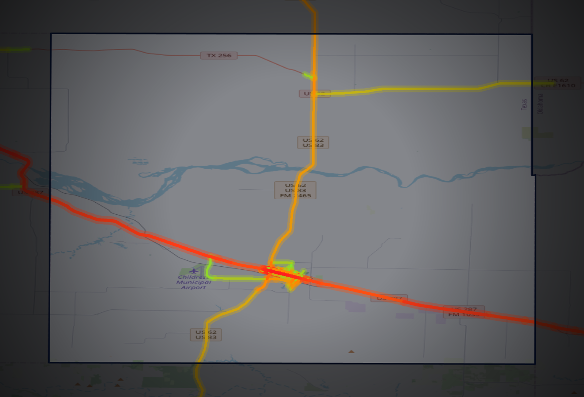 Traffic map of Childress, Texas