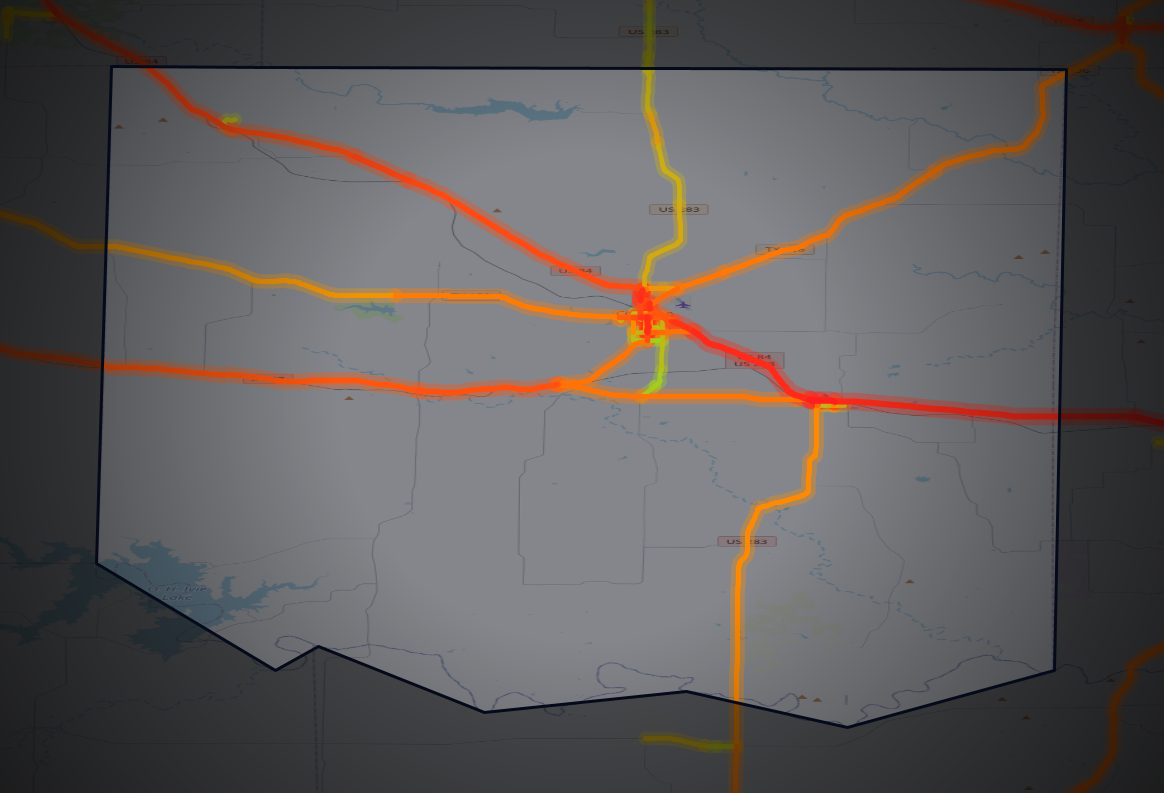 Traffic map of Coleman, Texas