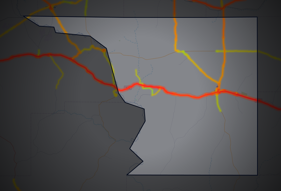 Traffic map of Crockett, Texas