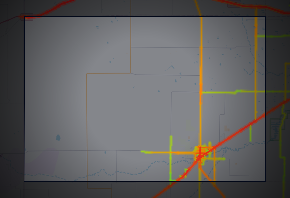 Traffic map of Deaf Smith, Texas