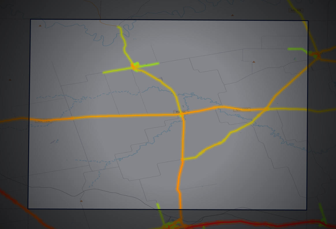 Traffic map of Fisher, Texas