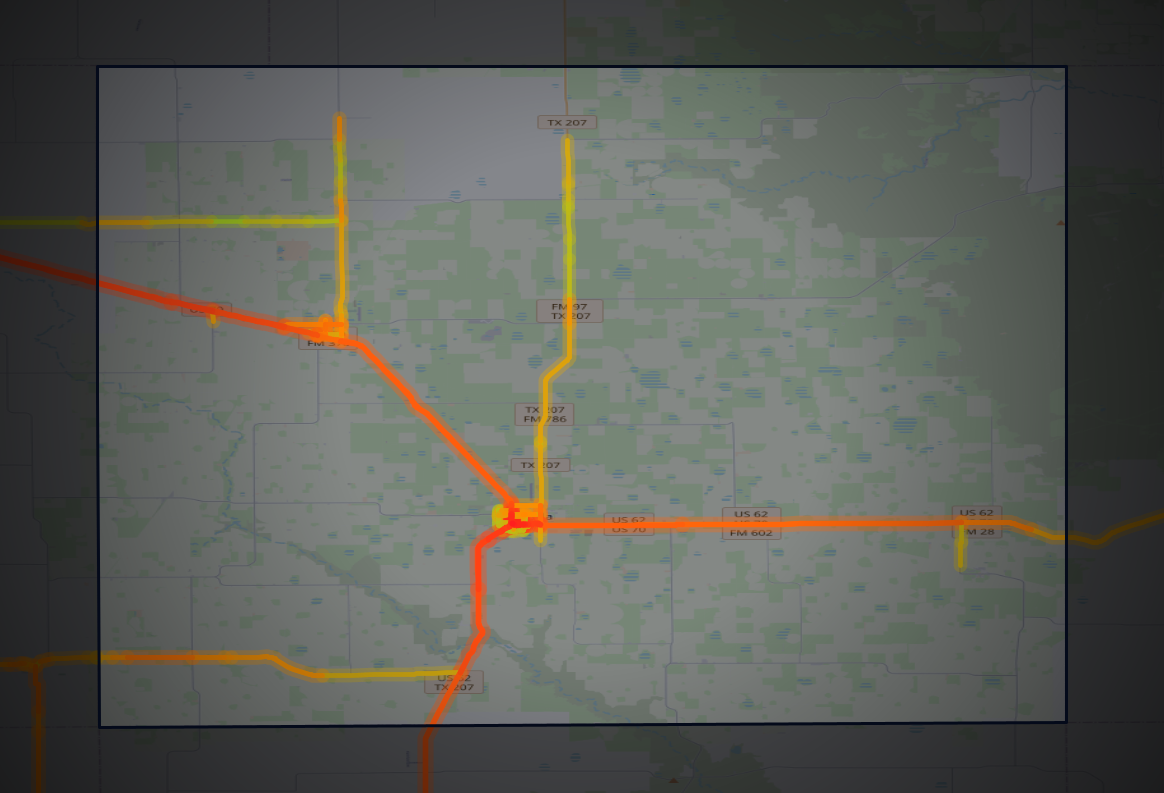 Traffic map of Floyd, Texas