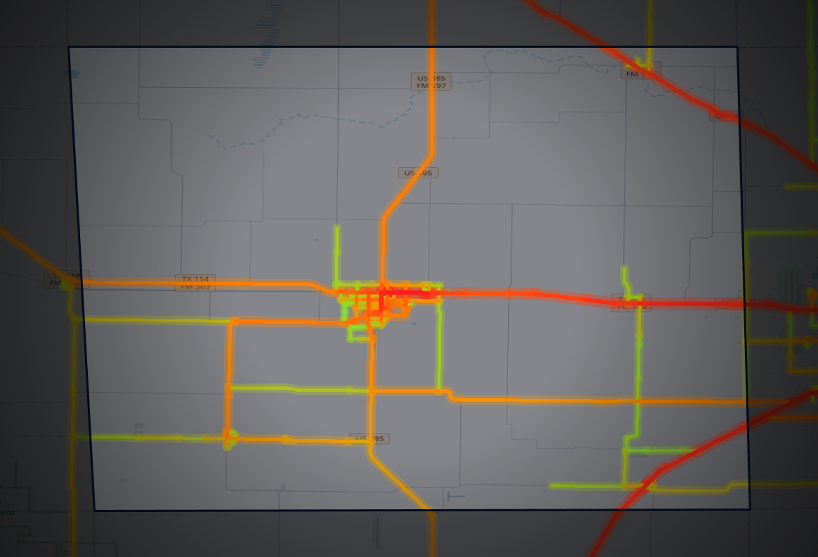 Traffic map of Hockley, Texas