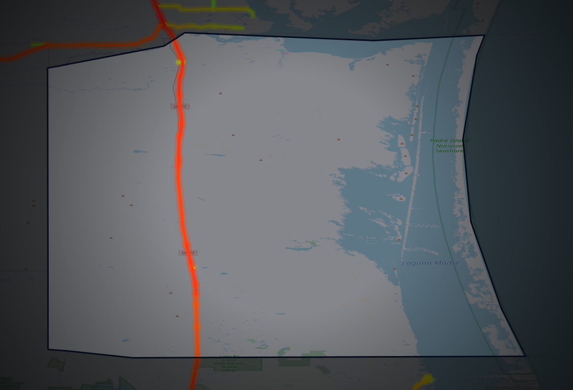 Traffic map of Kenedy, Texas