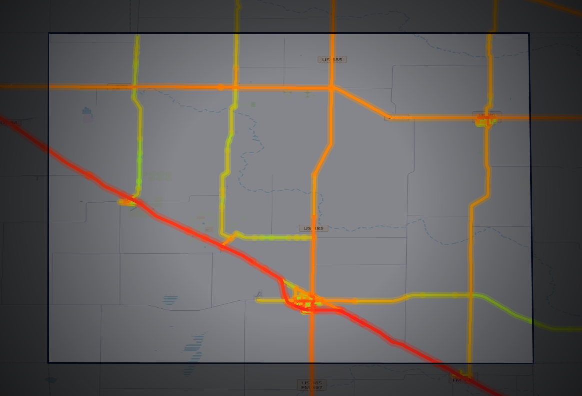 Traffic map of Lamb, Texas