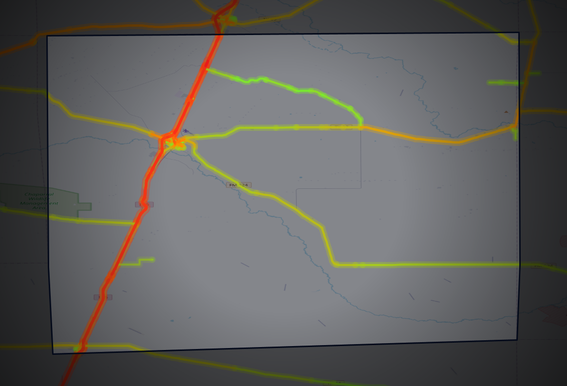 Traffic map of La Salle, Texas