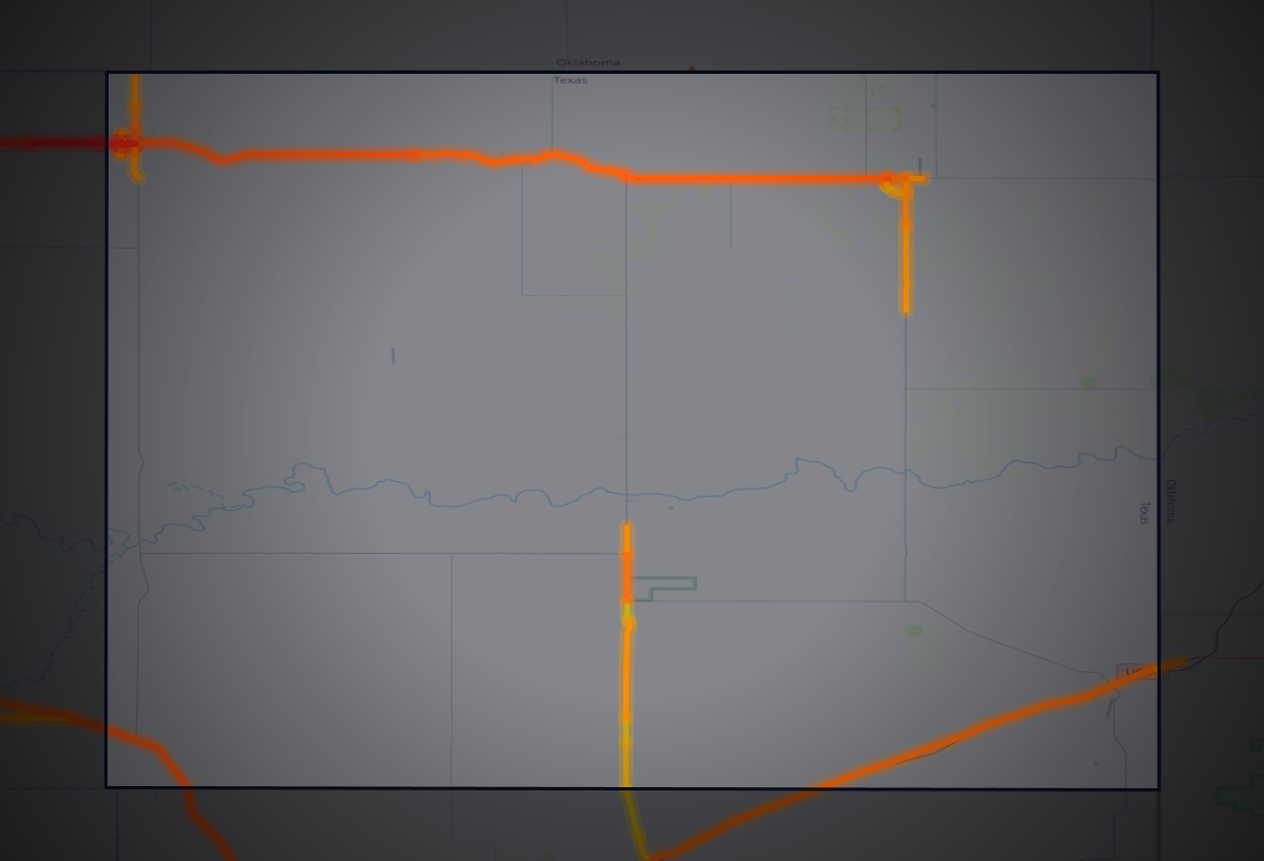 Traffic map of Lipscomb, Texas