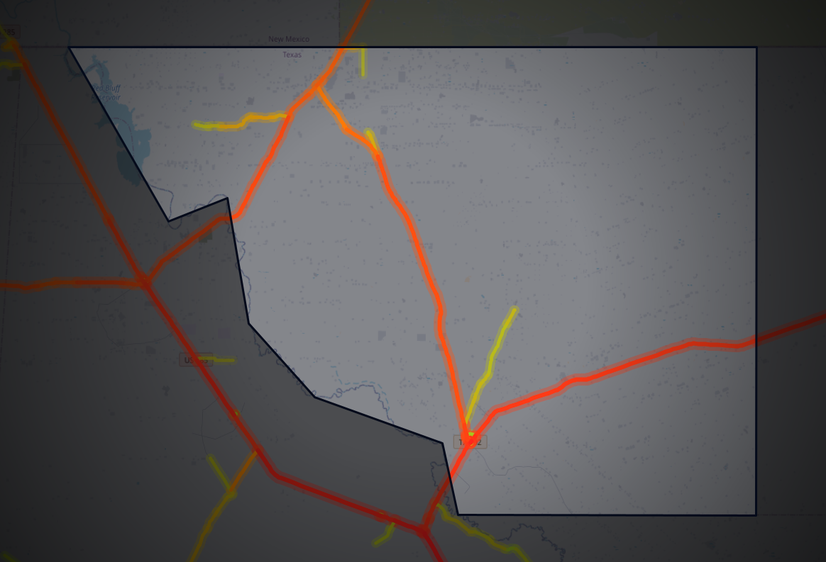 Traffic map of Loving, Texas