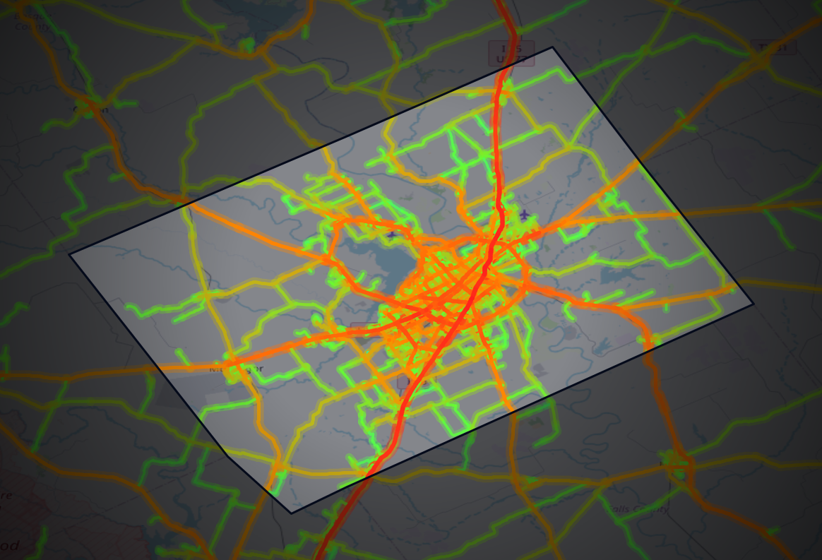 Traffic map of McLennan, Texas