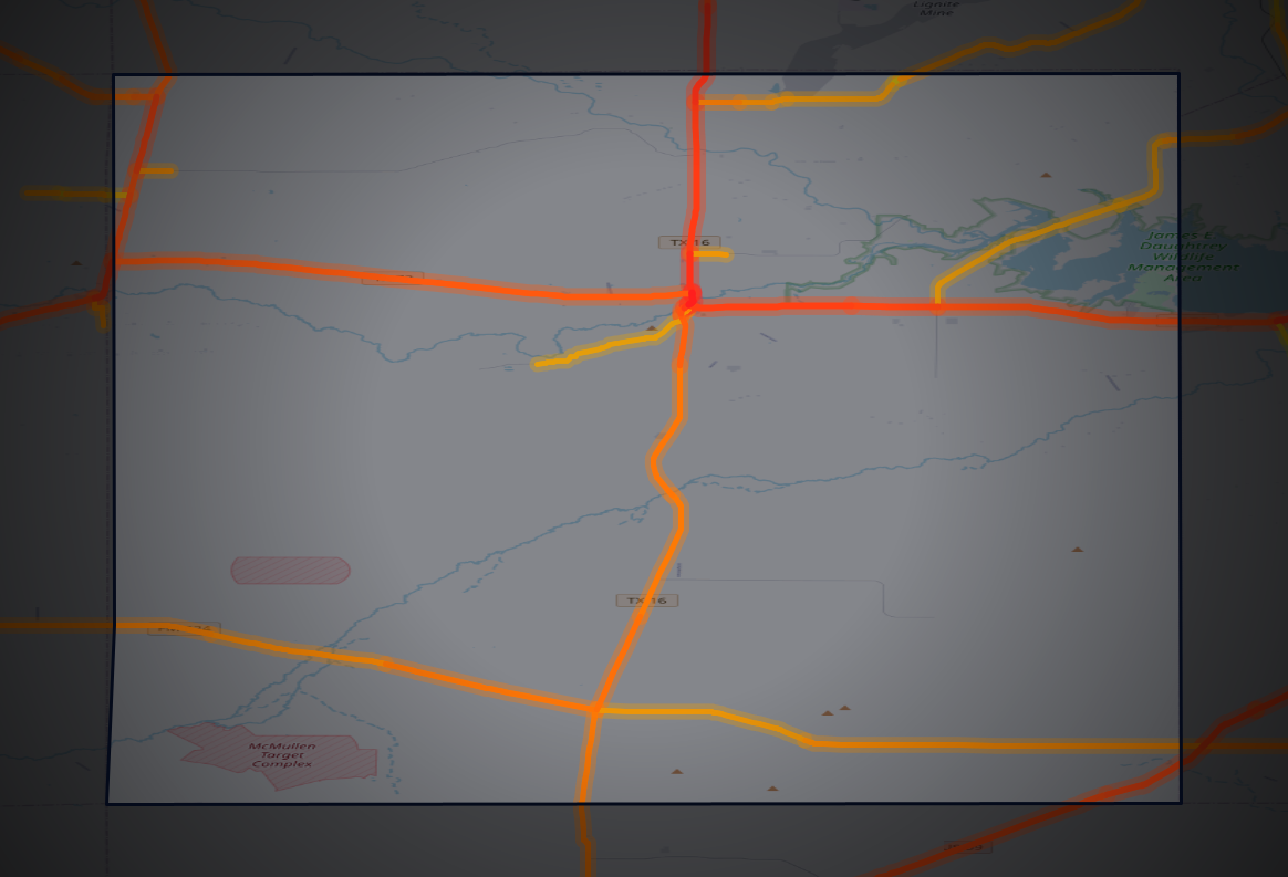 Traffic map of McMullen, Texas